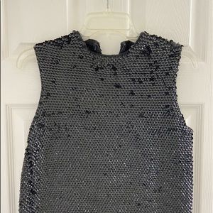 Hand knitted sequined top